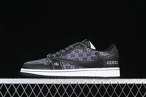 All categories Air Jordan Jordan series basketball shoes Air Jordan 1 Low High-end customized low-top sneakers Travis Scott x Fragment Design x Air Jordan 1 Low OG SP AJ1 Joe 1 Gucci joint black pebbles low-top cultural casual sneakers DZ5899-002